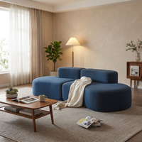 Canapé une place moderne et minimaliste de style nouveau, design incurvé, revêtement en velours, rembourrage en éponge, multifonctionnel pour salons