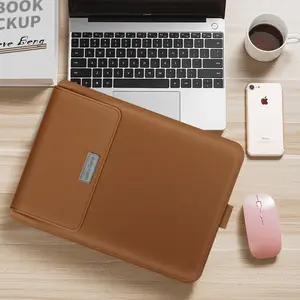 OEM 12英寸13英寸14英寸15英寸笔记本电脑套保护套可折叠支架皮革笔记本电脑套笔记本手提包