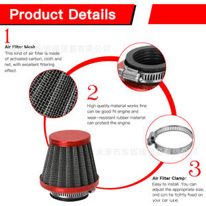 ไมโอเร 35 มม. กรองอากาศทรงกรวยโลหะสีแดงสำหรับรถจักรยานยนต์ออฟโรดเอทีวีชุดซ่อมรถบักกี้ชายหาด - Product Image 5