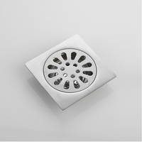 Filtre de drain de sol jetable carré de 4 pouces, moderne, anti-blocage et anti-insectes, pour cuisine et salle de bain
