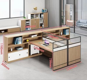 Computadora de escritorio de tablero Escritorio de oficina para 6 personas Estación de Trabajo <span class=keywords><strong>Financiera</strong></span> de 6 plazas Muebles modernos de alta calidad - Product Image 2