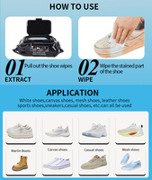 Lingettes nettoyantes pour chaussures, lingettes pour baskets, lingettes jetables pour chaussures en cuir, lingettes de voyage, logo personnalisé OEM