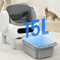 Bac à litière intelligent à grande capacité, ouvert en haut, semi-fermé, écologique, autonettoyant, désodorisant, facile à nettoyer pour chat