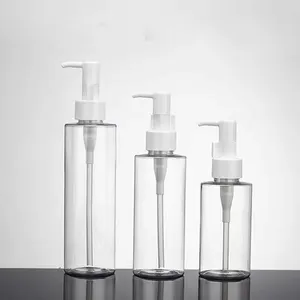 Großhandel runde leere Luxus kosmetik behälter 100ml 120ml 150ml 200ml Plastik flasche für Körper öl