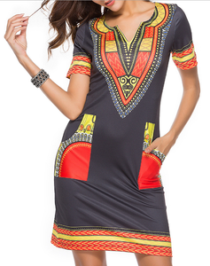 2025 Afrika cetak Kaftan kaus Dashiki gaun untuk wanita - Product Image 4
