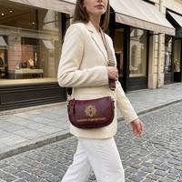 Sac demi-lune vintage en cuir PU avec fermeture éclair, grande capacité, pour le travail quotidien et les voyages, personnalisable ODM OEM