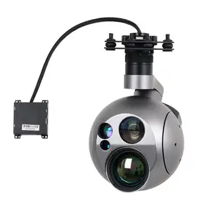 A30TR-50 5km 30x 광학 줌 3 축 듀얼 센서 레이저 거리 측정기 물체 추적 짐벌 야간 투시경 열 화상 AI 카메라