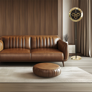 Modern Standing <b>Clock</b> Circular Silent Floor <b>Clock</b> Living Room Bedroom Study - Product Image 4