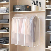 Sacs de rangement en PEVA anti-humidité pour manteaux, chapeaux et vêtements, housse anti-poussière suspendue, organisateur multifonction détachable