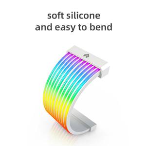 Câble PC de jeu COOLMOON Argb, bande lumineuse LED adressable en silicone, carte mère GPU, câble PC de jeu gainé <span class=keywords><strong>24</strong></span>/8 broches <span class=keywords><strong>Rgb</strong></span> - Product Image 2