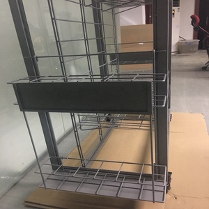 Présentoir <span class=keywords><strong>parapluie</strong></span> double face Panier en fer détachable Supports d'affichage à revêtement électrique avec roulettes <span class=keywords><strong>pour</strong></span> la vente de point de supermarché - Product Image 3