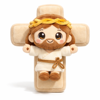 Peluche personnalisée magnétique Jésus avec croix, jouet religieux doux pour la Pâques, fournisseur en gros pour les églises