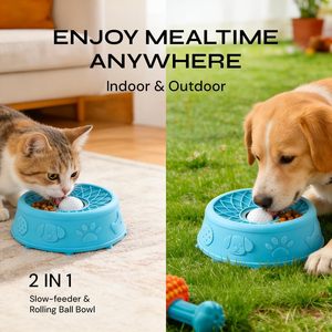 Bol à lécher pour chien 2026 avec balle, en silicone, design floral, antidérapant, pour soulager l'anxiété - Product Image 2