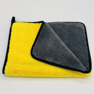 Serviettes de nettoyage pour voiture en microfibre corail de qualité supérieure, ultra-douces, séchage rapide, anti-rayures, avec bordure noire, 50*80cm, 800gsm - Product Image 1