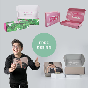 Free Sample Logo Personalised Ecommerce Postal Pink Color Cosmetic Corrugated Packaging Mailer Shipping Paper <strong>Boxes</strong> - Product Image 3