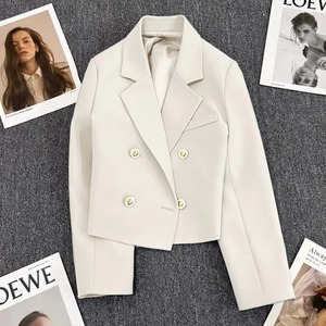 Giá sỉ Áo vest nữ mùa xuân thu 2025 kiểu dáng đơn giản màu trơn, cúc đơn, size lớn, kiểu ngắn - Product Image 2