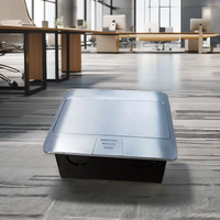 Prise de sol escamotable SASO en aluminium avec port USB 13A et RJ45 britannique