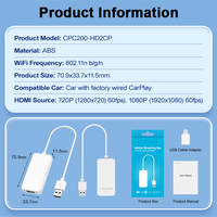 Carlinkit 1080P DVD Car TV Mate, Entrada de Video HDMI, Caja de IA, Pantalla Multimedia, Transmisor, Dongle Carplay, Adaptador de TV para Auto, Reproductor