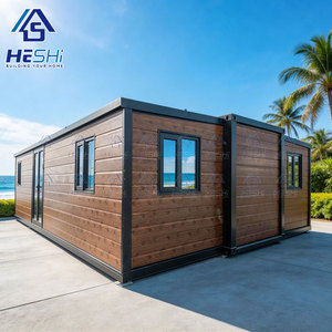 HeSHi Expandable <b>Container</b> House Modern Prefab Modular Home Rectangle Design For Outdoor Use With Onsite Installation - Product Image 1