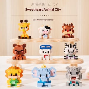 <span class=keywords><strong>Xihuan</strong></span> Sweetheart Zootopia, Bloques de Construcción de Micro Partículas de Plástico con Forma de Animales, Decoración para el Hogar, Regalo de Recompensa - Product Image 1