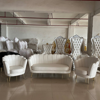 Chaise de trône royale de luxe, canapé de mariage pour la mariée et le marié