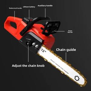 Motosierra de 12 Pulgadas sin Escobillas con Batería de Iones de Litio de 2 Ah, Alta Potencia, <span class=keywords><strong>4250</strong></span> RPM, para Jardinería, Tala, Poda, Portátil, para el Hogar - Product Image 4