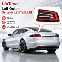 LinTech 6005918-00-G Ensemble de feux arrière dynamiques à LED gauche (côté conducteur) pour Tesla Model S 2012-2021 (spécifications américaines)