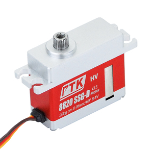 PTK 8820 SSG-D 20kg 8,4v Digital 1/5 1/10 RC <span class=keywords><strong>Servo</strong></span> với răng kim loại tự làm của nhà máy 180 °   Thay đổi vi sai <span class=keywords><strong>servo</strong></span> trung bình cánh cố định - Product Image 4