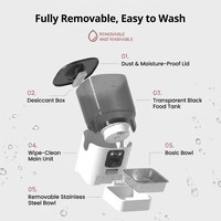Distributeur automatique intelligent pour chats et chiens, écologique, moderne, solide, anti-fuite, en plastique, durable, portable, pour nourriture et eau