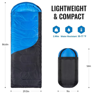 Sacs de couchage portables pour adultes Sac de couchage de camping d'<span class=keywords><strong>hiver</strong></span> avec trous de fermeture à glissière pour bras - Product Image 2