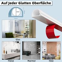 TIANAN TA20366 Goulotte de câblage en silicone flexible autocollante blanche, mini-bac de dissimulation pour murs, sols et plinthes - Semi-rond, capacité 1