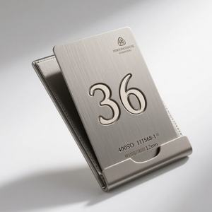 Carte de visite professionnelle NFC personnalisée en métal doré de haute qualité, carte de membre VIP en titane avec votre propre design - Product Image 2