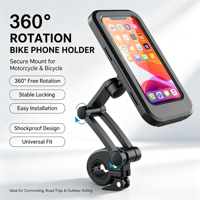 Support de téléphone universel pliable et étanche en ABS, réglable, pour moto et vélo, support stable pour téléphone portable