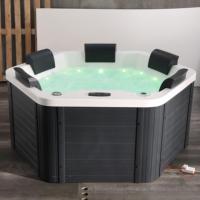 Jacuzzi Comercial para 4-5 Personas, Bañera de Hidromasaje Exterior con Bluetooth, Sonido y Desinfección con Ozono para Villas Vacacionales