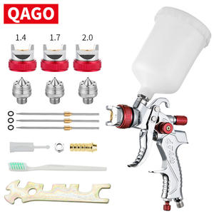 ปืนพ่นสีระบบลมแรงดันสูงแบบป้อนสีด้วยแรงโน้มถ่วง รุ่น Cross-Border 2008 สำหรับงานพ่นสีรถยนต์ แผ่นโลหะ ให้ละอองละเอียดสูง หัวพ่นแบบ Top Pot สำหรับพ่นสีเคลือบเงา ขนาดหัวฉีด 1.4/1.7/2.0 มม. - Product Image 5