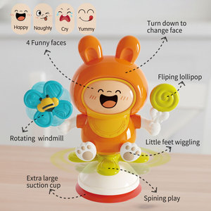 Jouet <span class=keywords><strong>d</strong></span>'alimentation pour bébé, activité de table avec ventouse puissante, expressions amusantes changeantes, cadeau éducatif pour les tout-petits - Product Image 4