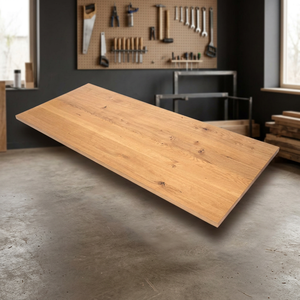 Solid Oak Conference <b>Table</b> Tops with Durable Metal and Wood Legs for Robust Support - Product Image 3