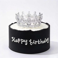 Couronne de gâteau en plastique doré baroque, entièrement ronde, très vendue, pour Noël et les fêtes d'anniversaire