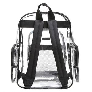 Wholesale Custom Outdoor Waterproof <b>Clear</b> PVC Back Pack Multi-Pocket Transparent School <b>Backpack</b> Bag - Product Image 6