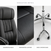 Chaise de bureau de direction ergonomique multifonctionnelle en cuir PU de luxe