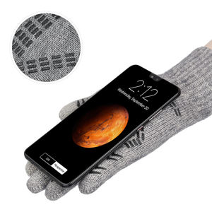 Gants de course d'hiver de haute qualité pour hommes en laine et coton de <span class=keywords><strong>cachemire</strong></span> avec logo <span class=keywords><strong>mitaines</strong></span> thermiques chaudes pour écran tactile compatibles pour - Product Image 4