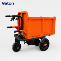 Chariot de manutention électrique à trois roues télécommandé pour les chantiers de construction, équipement de transport d'ingénierie