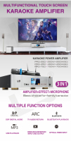 Стерео 450 2-канальный караоке микшерный усилитель с HD MI/Optical/Blue teath с микрофоном