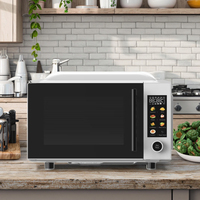 Oven Microwave Elektrik 700W 20L dengan Casing Kaca, Kontrol Timer Digital, Pemanasan Cepat, Hemat Energi, Laris Terjual