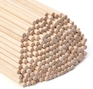 Round Sticks 20pcs 30cm*0.6cm Wooden Dowel Rods Unfinished Wood Home Decoration Sports Natural Europe Wood Slices Woodchips T/T