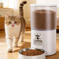 Comedero Automático para Gatos con Cámara HD y Temporizador, 4L, WiFi, APP, Control de Porciones con Voz Bidireccional, Doble Alimentación, Recipiente 304 Antiobstrucciones, Dispensador de Comida para Perros