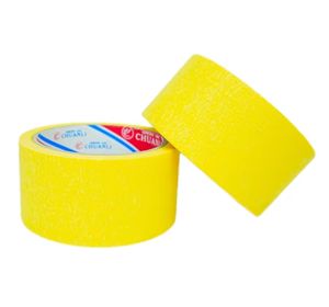 Cinta de Papel Crepé Adhesiva Acrílica Resistente al Calor Chuanli MK-10 Amarilla de 50 mm en Rollo <span class=keywords><strong>Jumbo</strong></span>, Fácil de Rasgar, para Pintura de Automóviles y Uso General - Product Image 6