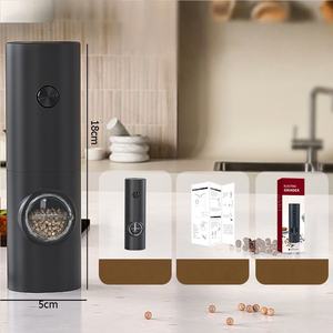 Juego de Salero y Pimentero Eléctrico al por Mayor, Ajustable, Recargable, con Luz, Herramientas de Cocina para Hierbas y Especias - Product Image 3