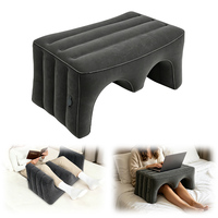 Table de lecture gonflable multifonctionnelle floquée, portable, pour ordinateur portable, repose-pieds de voyage, coussin pour lit, canapé, voiture, travail