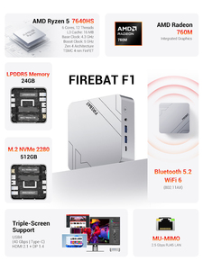 Mini PC Firebat Business 5 6 cœurs 24 Go 512 Go WiFi6 BT5.2, petit ordinateur de bureau, livraison gratuite pour usage professionnel F1 WiFi6 BT5.2 Offi - Product Image 5